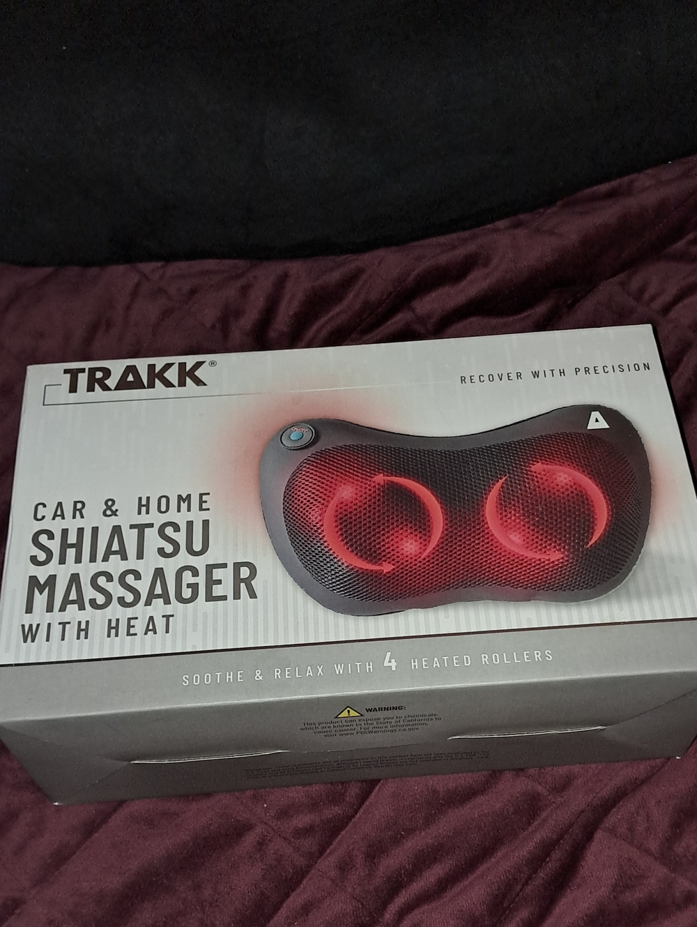 Trakk Car & Home Shiatsu Massager with Heat - Black/Red